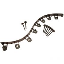 Flexible Rasenkante rund Beetumrandung Mähkante 1mx45mm mit Befestigungsstiften