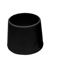 Flexible runde Endkappe "CNT07" aus schwarzem Gummi Ø2x2,6cm (25 Stück) MICEL