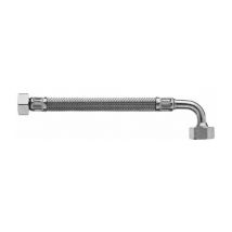 IFT - Flexible sanitaire inox DN8 Coudé Femelle 1/2 - Droit Femelle 1/2 -1200mm