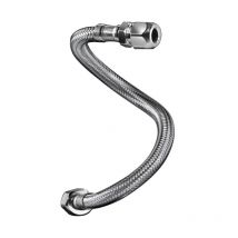 Flexible sanitaire Inox Øintér.8mm - Bicône Ø12 - Mâle 1/2 - 300mm - taq bico