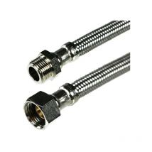 Flexible sanitaire Inox Ø intérieur 13mm - Mâle/Femelle 3/4" (20/27) - longueur 50 cm