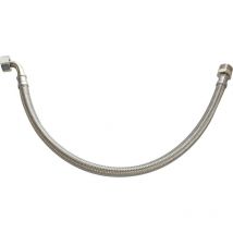 Ayor - Flexible sanitaire - Mâle 1/2' et écrou tournant coudé 3/4' - l = 500mm - DN8 - chrome