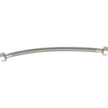 Ayor - Flexible sanitaire - 2 écrous tournants 3/8' - 1/2' - Longueur : 800mm - DN8 - chrome