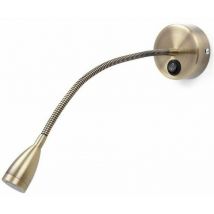 Flexible Wand-Leseleuchten/Nachttischlampen mit Schalter, 13 Watt Cree led, Bronze My-b031 [Energieklasse a+++]