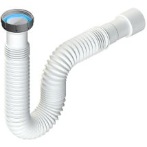 Flexibler Ablaufschlauch mit 1'1/2 Anschluss und Ø32 und Ø40 mm Auslässen l.b. plast D226-M weiß