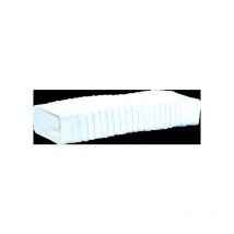 Quellmalz - Flexibler Adapter mit Vierkant - Anschlussstutzen in Weiß für 125er Abluftsystem max. Länge 600 mm für Flachkanal / Vierkantrohr Abluft