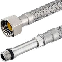 Flexibler Verbindungsschlauch - 1 X Überwurfmutter 3/8'' Mit Dichtung Und 1 X Armaturendirektanschluss M10 - 350 Mm