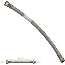 AFT - Latiguillo Flexible Acero Inoxidable Termo Macho 1/2' - Hembra 1/2' Longitud 400 mm