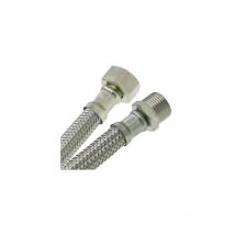 Flexible sanitaire Inox Ø intérieur 8mm - Femelle 1/2" (15x21) / Mâle 1/2" (15x21) - longueur 50 cm