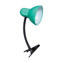 Akunadecor - Lámpara de sobremesa clip con muelle 1xE27 Verde