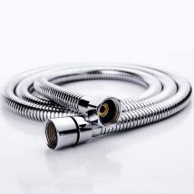 Kibath - Flexo extensible de 175 cm acabado cromo brillo fabricado en acero inoxidable