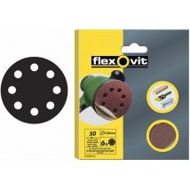 Flexovit - Hook & Loop Sanding Disc 125mm Coarse 50G (Pack 15)