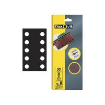Flexovit 1/2 Sanding Sheets Perforated Fine 120 Grit (Pack 10)