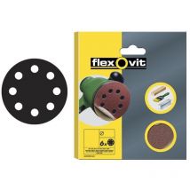 Flexovit - 78072764766 Hook & Loop Sanding Disc 150mm Coarse 50G (Pack 6) FLV64766