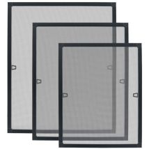 Fliegengitter Fenster mit Rahmen Fensternetz Insektenschutz Fliegengitter Spannrahmen Mückengitter Alurahmen ohne Bohren 80x100 cm, Anthrazit Naizy
