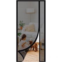 Magnet Fliegengitter Tür Ohne Bohren Insektenschutz Türvorhang Schwarz,85x210 Cm - Sekey