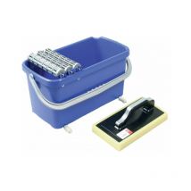 Waschsystem maximo Profi 23 l mit Metallachsen set 2 mit Waschwalzen, Laufrollen und Hydro-Rasterschwammbrett