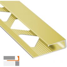 Fliesenprofil G-Form Gold Matt Höhe: 12,5 mm 5 Stück à 2,5 m