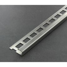 Proline - Fliesenschiene als Quadratprofil, Edelstahl (V2A) glänzend, Länge 2,50 m 10 mm Fliesenprofil