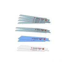 Lames de Scie Sabre, 10-Piece Lame Scie Sabre pour Bois et Métal(150mm, 230mm de Longueur, 6/10/18 TPI) Compatibles avec La Plupart Des Perceuses