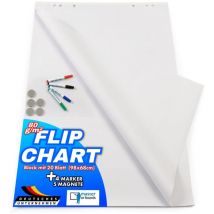 Flipchart Zubehör-Set Master Of Boards Grundausstattung für Flipcharts Mit Block, Markern & Magneten