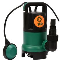 FLO - 79771, bomba de agua 400 w, protección IPX8, voltaje 230 v, frecuencia 50 Hz, cable de 10 m, ideal para drenaje y riego, 1 pieza.