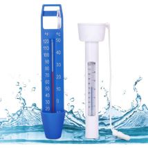 Pool Thermometer, Floating Shockproof Pool Thermometer with Rope for All Swimming Pools, Spas, Hot Tubs, Aquariums and Fish Ponds