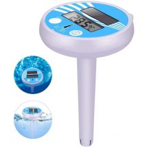 Floating Solar Digital Swimming Pool Thermometer, Electronic Swimming Pool Thermometer, Floating Solar Thermometer, with LCD Display, for Outdoor and