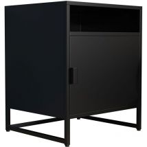 Ebuy24 Nachttisch Flokas – Metall – Schwarz – 55 x 45 x 40 cm – Stilvoller Beistelltisch für Schlafzimmer und Wohnzimmer