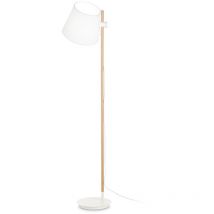 Axel Floor Lamp With Tapered Shade White - Ideal Lux