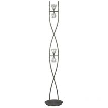 Diyas - Inspired Mantra - Iku - Floor Lamp 4 Light G9, Satin Nickel