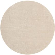Floornovo Hochflor Teppich Rund Einfarbig - Ø 200 Cm - Besonders Weicher Teppich Wohnzimmer & Badezimmerteppich - Pflegeleicht - Vielseitig Einsetzbar