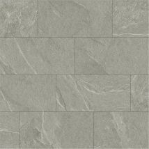 Floornovo - Neuheit Klickfliese ohne Verkleben 600 x 294 x 9 mm die erste Fliese zum Klicken Kalkstein Marmoroptik Supermatt Grau Bodenbelag