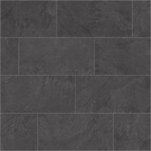 FLOORNOVO Neuheit Klickfliese ohne Verkleben 600 x 294 x 9 mm die erste Fliese zum Klicken Kalkstein Schieferoptik Supermatt Grau Bodenbelag