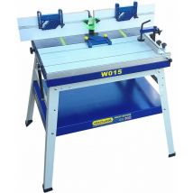 W015 Floorstanding Universal Router Table with Sliding Table - Blue - Charnwood