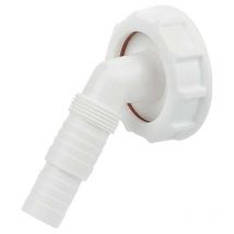 THC41 Floplast White Overflow and Hose Connector 40mm