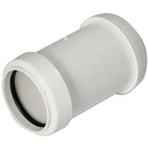 Floplast - WP08W 40mm Straight Coupling Push Fit Waste Pipe White