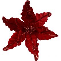 Flor de terciopelo de poliéster en hilo h 17 x ø 44 cm