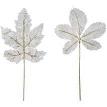 Flor en tallo con hojas 2 estilos 2 unidades l 2 x a 28 x a 72 cm