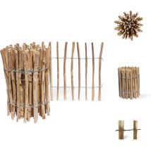 Staketenzaun Haselnuss 1 lfm x 60cm 4-6cm Abstand - Floranica