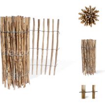 Staketenzaun Haselnuss 1lfm x 100cm 8-10cm Abstand - Floranica