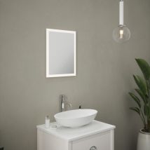 Florence led Mirror - 390 x 500 x 24mm IP44 Rated Diffused Border Natural White 4000K Touch Sensor