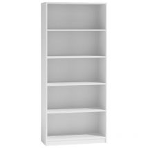 Hucoco - florence - Librería contemporánea 5 cajones para salón / despacho / dormitorio 30x60x182 - Mueble de almacenamiento decorativo