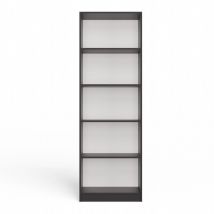 Topeshop - florence - Librería de 5 estantes - Dimensiones 182 x 60 x 30 cm - Mueble para guardar libros - Gris