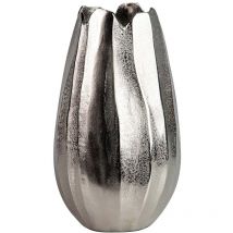 Florero Aluminio Plateado 16x16x29 Cm