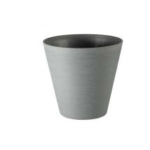 Teraplast - Maceta de trasplante gris con borde redondeado