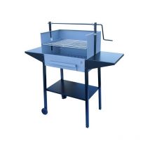 33714 - Barbacoa de Cadenas con Ruedas 800 para Carbón y Leña - Flores Cortes