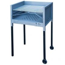 Barbacoa para Leña y Carbón con Marco de 3 Alturas - Flores Cortes