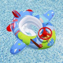 Flotteur de piscine gonflable pour tout-petits, siège flottant pour enfants filles et garçons, bateau pour bébés nourrissons, conception d'avion,