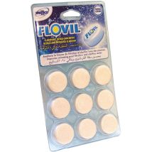 Flovil – Floculant de piscine ultra-concentré – 9 pastilles de 10g – Action rapide, compatible avec tous types de filtres